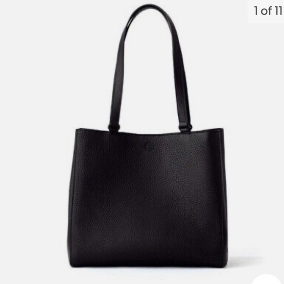Dagne Dover Bags Dagne Dover Medium Allyn Leather Tote In Black